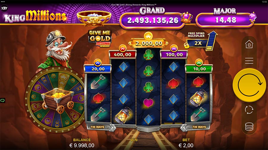 Give Me Gold Rising Rewards King Millions slot